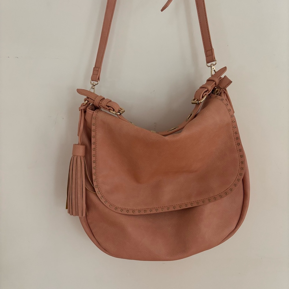 Urban Expressions Pink Hobo Crossbody Bag